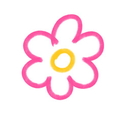 Flower Kindergarten Crayon Drawing