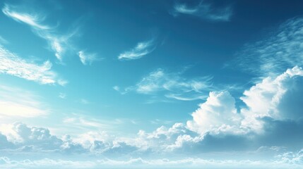 Obraz premium Blue sky cloud gradient light white background. Beauty dummer clear cloudy in sunshine calm bright winter air bacground. environment day horizon skyline view spring
