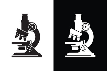 Black And White Microscope Vector Elegant Simplicity.