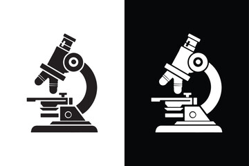 Black And White Microscope Vector Elegant Simplicity.