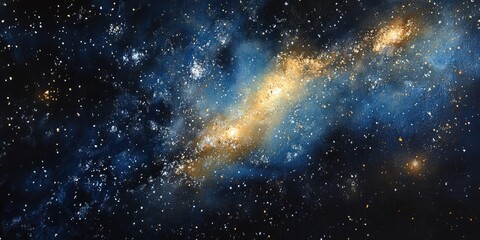Close up oil painting detail of the Milky Way amidst a field of stars showcasing intricate celestial elements