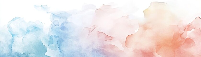 Fototapeta premium A soft, abstract watercolor background featuring gentle shades of blue and pink, perfect for creative and artistic projects.