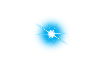 Blue starlight effect shine glow on transparent background. Rays of light png. Magic glow, Galaxy, Space overlays. Luxury events decoration design elements	