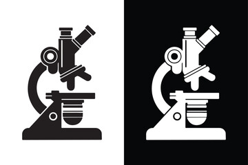 Black And White Microscope Vector Elegant Simplicity.