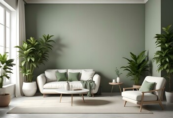 Photo modern style interior room 3d illustration
