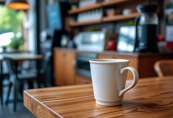 Fototapeta premium cup of coffee on table