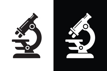 Black And White Microscope Vector Elegant Simplicity.
