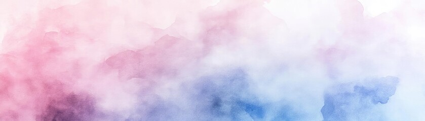 Fototapeta premium A soft, colorful gradient resembling smoke, blending pink, blue, and white tones for a serene background effect.