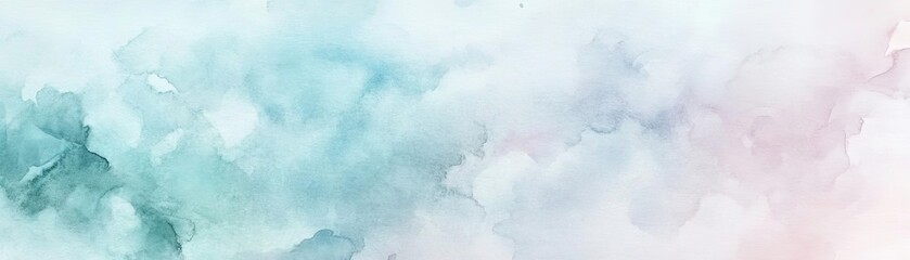Fototapeta premium A serene watercolor background featuring soft pastels in blue and pink tones, perfect for artistic and creative projects.