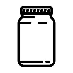 jar glass package line icon vector. jar glass package sign. isolated contour symbol black illustration