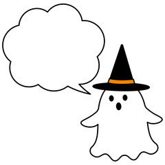 かわいいおばけとふきだし