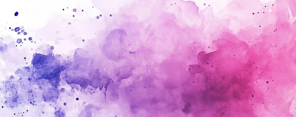 Obraz premium Vibrant splashes of watercolor in pink and violet create a dreamy and artistic background for various creative projects.
