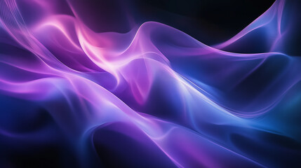 Obraz premium Abstract Digital Art: Blurred Edges and Dynamic Light Rays in Purple and Blue