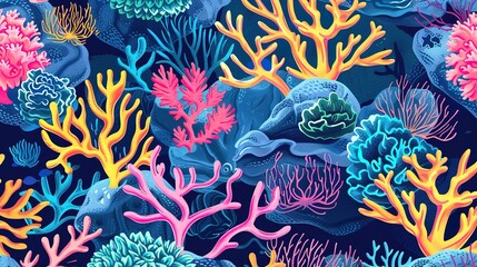 Obraz premium underwater coral wallpaper