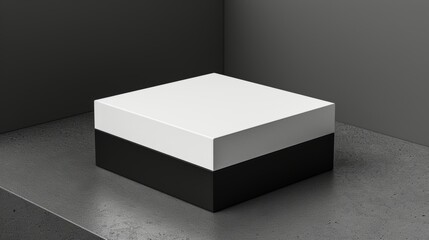Realistic minimalist gift box mockup created with generative ai for premium present displays