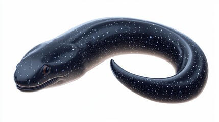 Obraz premium Electric eel clipart, element, 3D illustration, realistic, isolated on white background