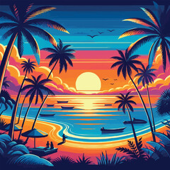Obraz premium palm tree on the beach