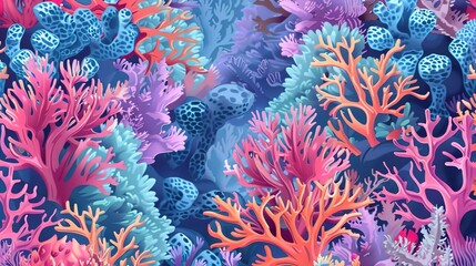 underwater coral pattern wallpaper