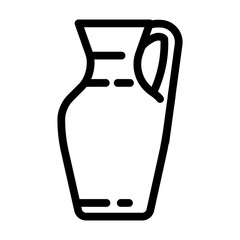 carafe glass package line icon vector. carafe glass package sign. isolated contour symbol black illustration