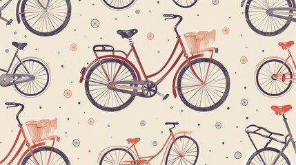 bicycle pattern wallpaper