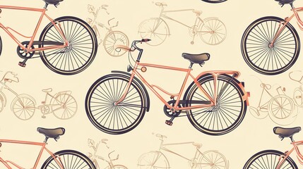 bicycle pattern wallpaper