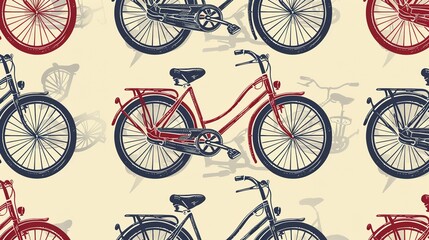 bicycle pattern wallpaper