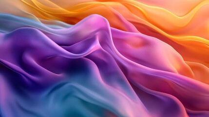 Obraz premium Colorful abstract silk fabric waves