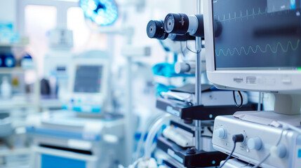 Medical Equipment in a Patient's Hospital Room