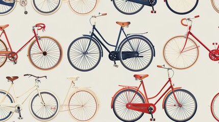 bicycle pattern wallpaper