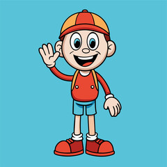 Obraz premium cartoon vector illustration of boys