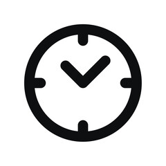 Clock icon vector, Time symbol 6
