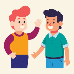 Obraz premium cartoon vector illustration of boys