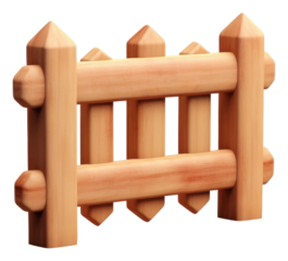 Wooden fence clipart transparent PNG