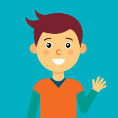 Obraz premium cartoon vector illustration of boys