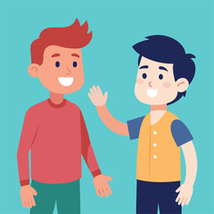 Obraz premium cartoon vector illustration of boys