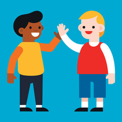 cartoon vector illustration of boys