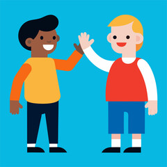 Obraz premium cartoon vector illustration of boys