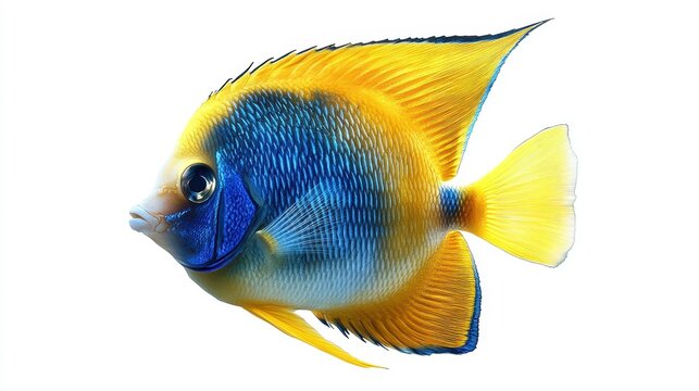 recommend clip art: Angelfish clipart, element, 3D illustration, realistic, isolated on white background