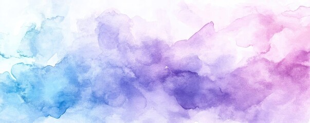 Fototapeta premium A vibrant watercolor background featuring soft blends of blue, purple, and pink hues, perfect for creative design projects.