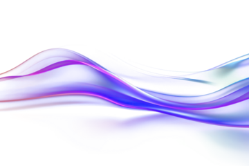 PNG A curved line of neon light moving on dark purple backgrounds blue.