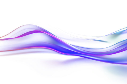 PNG A curved line of neon light moving on dark purple backgrounds blue.