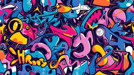 Graffiti art pattern wallpaper