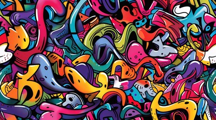 Graffiti art pattern wallpaper