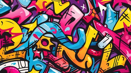 Graffiti art pattern wallpaper