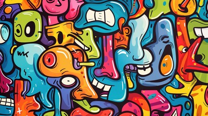 Graffiti art pattern wallpaper