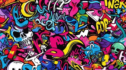 Graffiti art pattern wallpaper