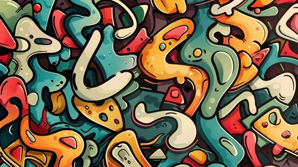 Obraz premium Graffiti art pattern wallpaper