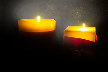 candle, burning, light, mood, background, artistic, colors, boke