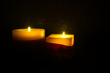 candle, burning, light, mood, background, artistic, colors, boke