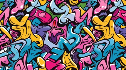 Graffiti art pattern wallpaper